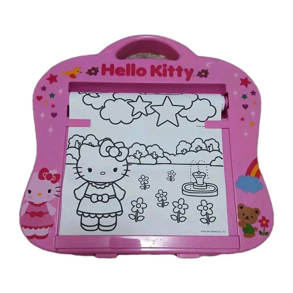 Hello Kitty Pink Coloring Roll Desk‎ 2014 Sanrio Art Station Activity Toy